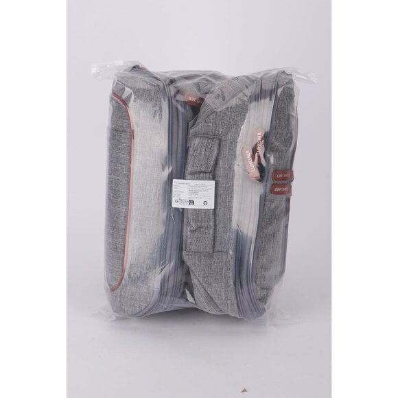 🆕Men Women Grey Polyester 40L Carry On Backpack Flight Approved With 3 Packing - Picture 8 of 8